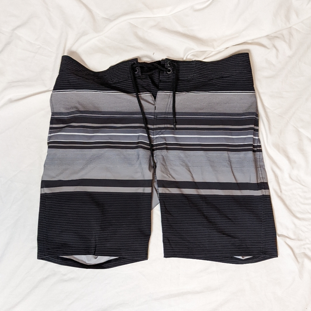 Black swim trunks